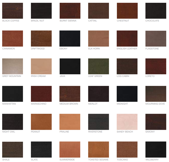 Cabinet stain colors discount